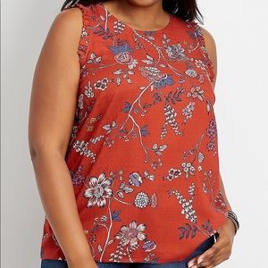 Maurices Floral Ruffle Sleeve Tank - Plus Size 3